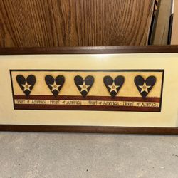 Classic Americana Beautiful Framed Rectangular Artwork Wall Hanging Piece