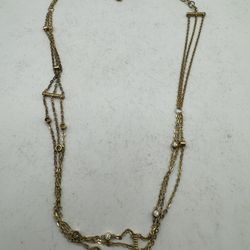 Gold Colored Sterling Silver Necklace 