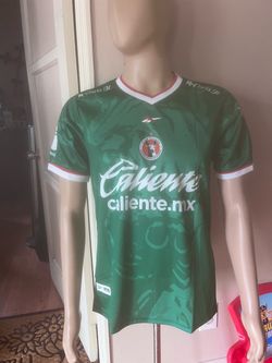 Xolos de Tijuana green soccer jerseys G. Mora #10 size Medium through 4XL.