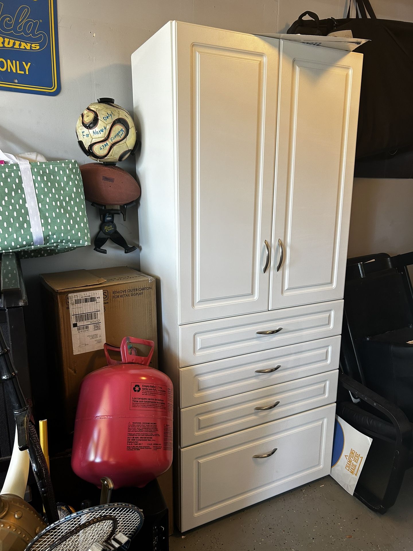Trailwinds White 2-Door/4-Drawer Freestanding Storage Cabinet