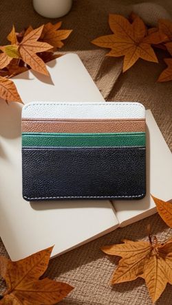 Real Top Layer Leather Slim Credit Card Holder Wallet Business Card Case Unisex