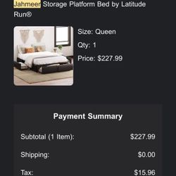 Queen Size Storage Bed Frame
