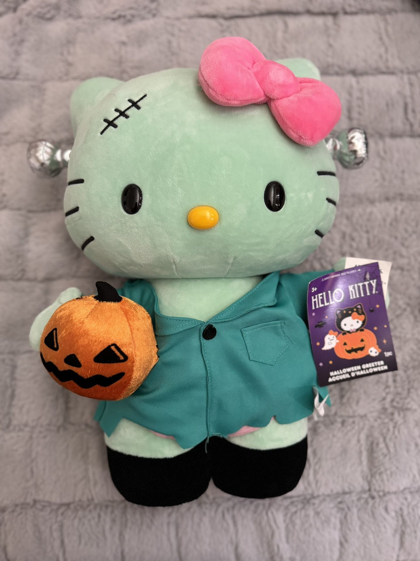Hello Kitty Halloween Greeter Frankenstein