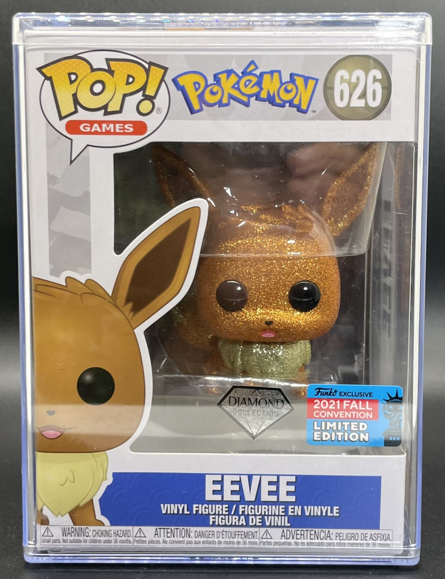 New Pokémon Eevee Diamond Collection 626 Funko Pop 2021 Fall Convention NYCC