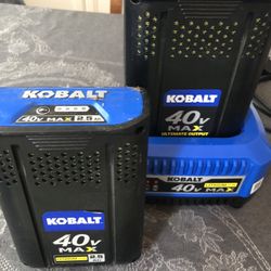40 Volt lithium Batteries And Charger