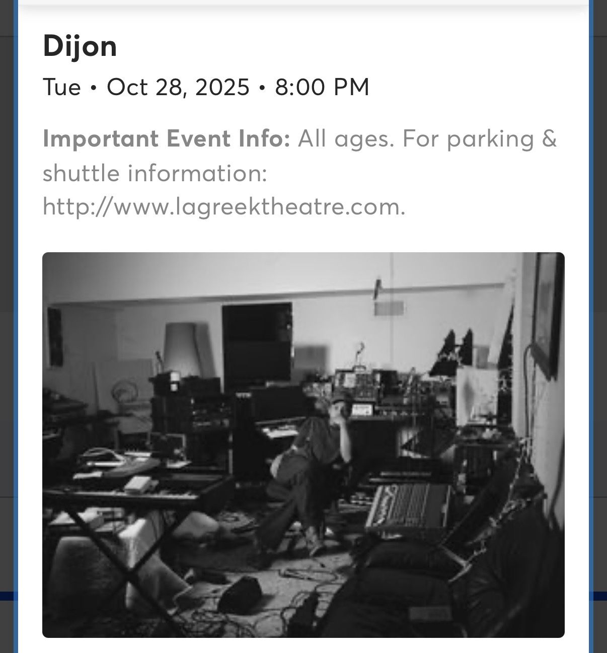 DIJON 10/28 - 2 TICKETS - GOOD SEATS