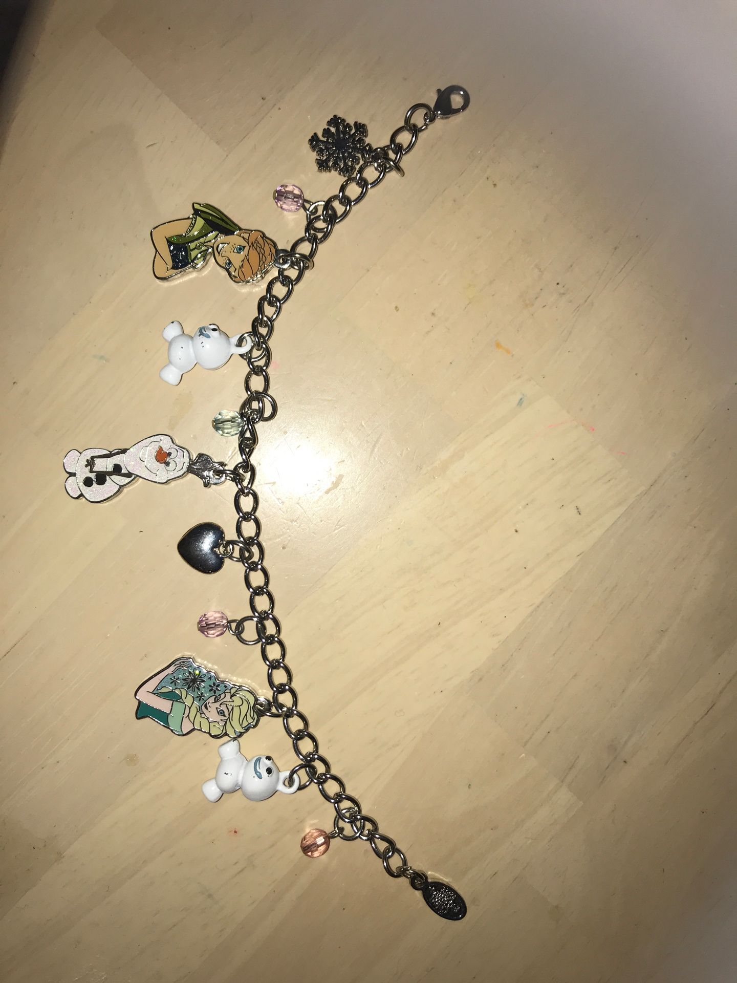 Frozen charm bracelet. Elsa, Anna. Disney