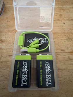 Ernie Ball USB-C Rechargeable 9V Batteries – Set of 2