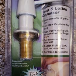 Exquisite Kitchen Soap & Lotion Dispenser Stainless Steel & Brass Construction
Recessed Counter Mount Kitchen Sink Bathroom  White 
New 60 Retail 