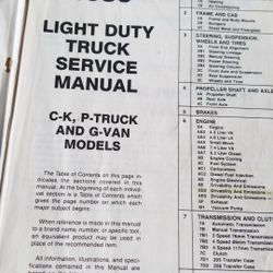 GMC 1986 truck service manual