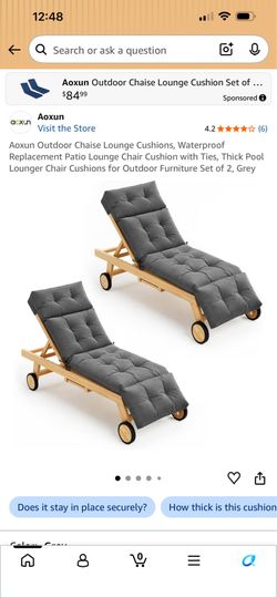 New, 2 pieces cushions, NO chairs