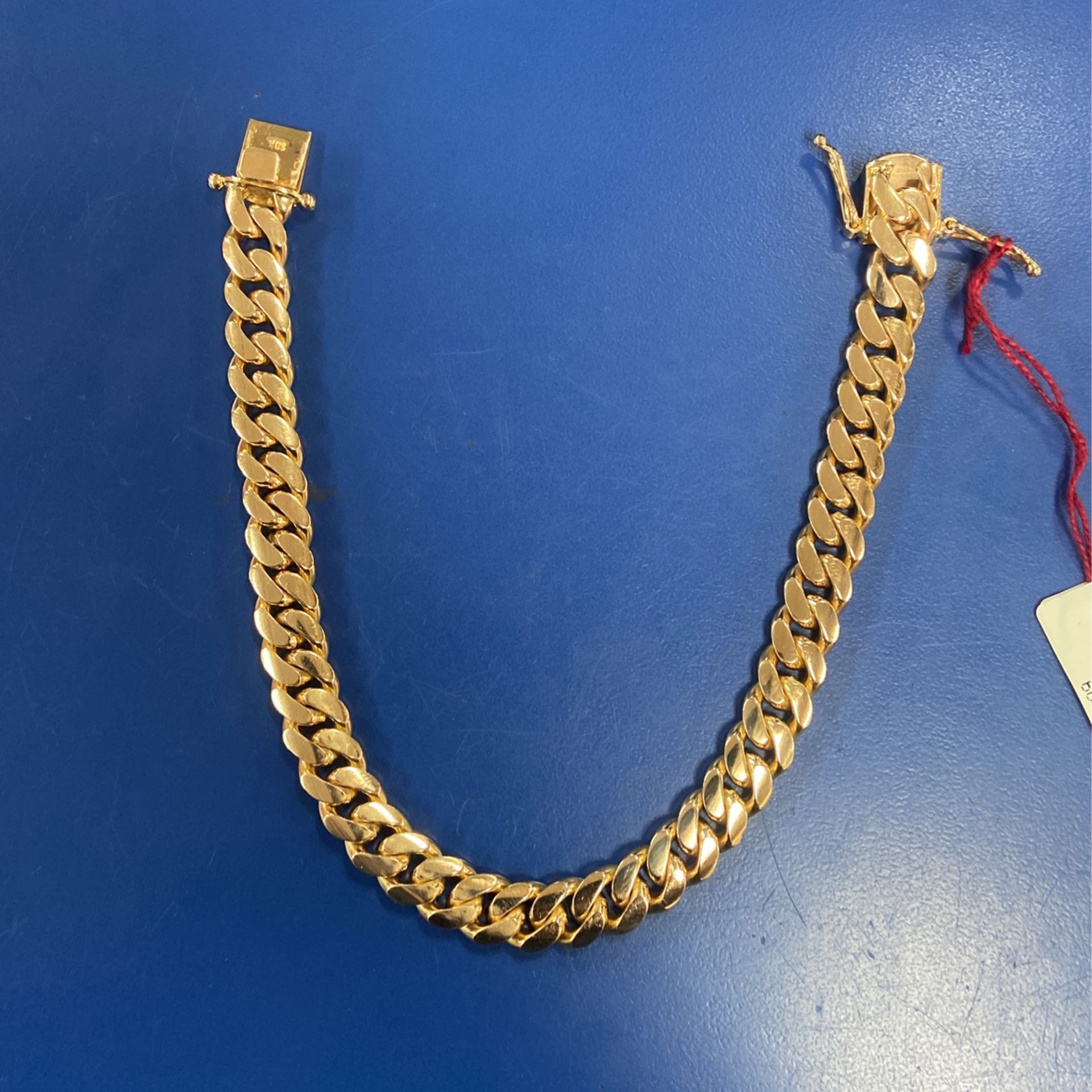 Womens 10kt Cuban Link Anklet 10.5’ / 72.6 Grams Real Gold