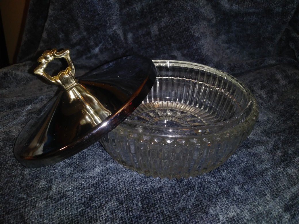Crystal Candy Dish - storage glass container