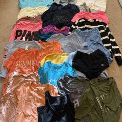 Women’s Clothes Size Small Clean, Smoke, Pet Free House No Stains Total 37 Pieces  Pink, H&M, Nike