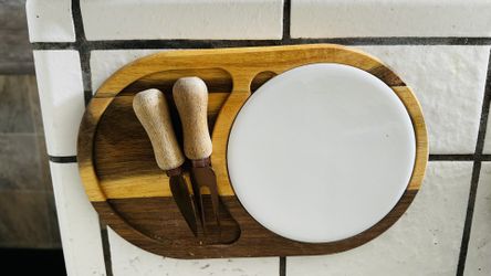 Cheese Plate/board with Utensils
