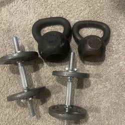 Kettlebell And Adjustable Dumbbells