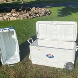 Coleman Large Extreme 5 Cooler  And Smaller Size One 