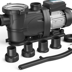Vidapool In/Above Ground Pool Pump, Self Primming High Flow (with Timer, 1.5HP, 7350 GPH, 220V