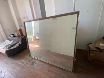 Large Vintage-Style Gold Framed Mirror – 61" x 73"