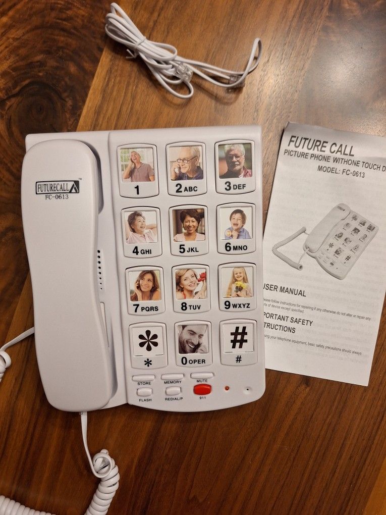 Future Call FC-0613 Picture Phone Programmable One Touch Dialing Seniors Dementia Alzheimers