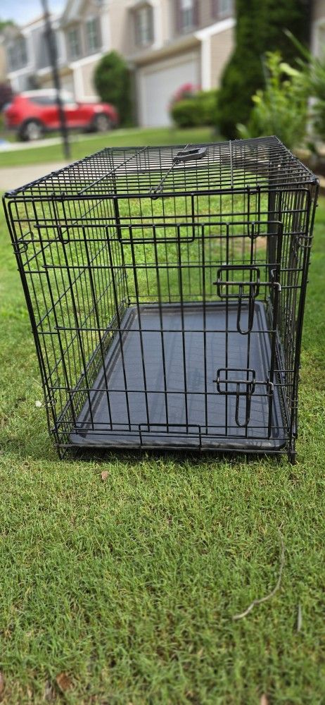 30" x 19" x 21" Double Door Collapsible Wire Crate