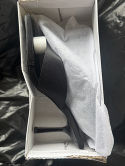 Black Heeled Mule Sandals