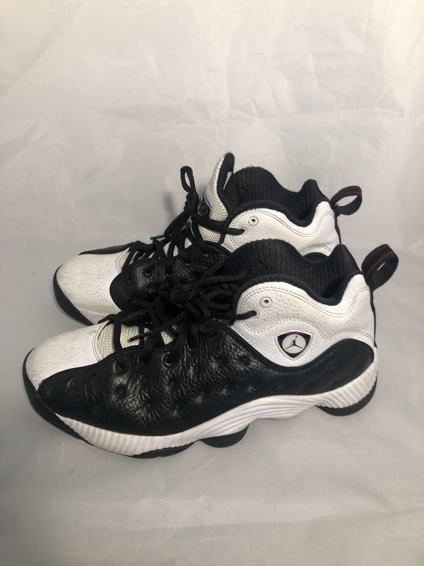 Jordan Jumpman Team II Mens 819175-010 Black White Basketball Shoes Size 9