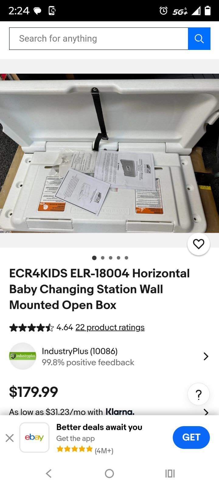 Brand New In Box Baby Changer