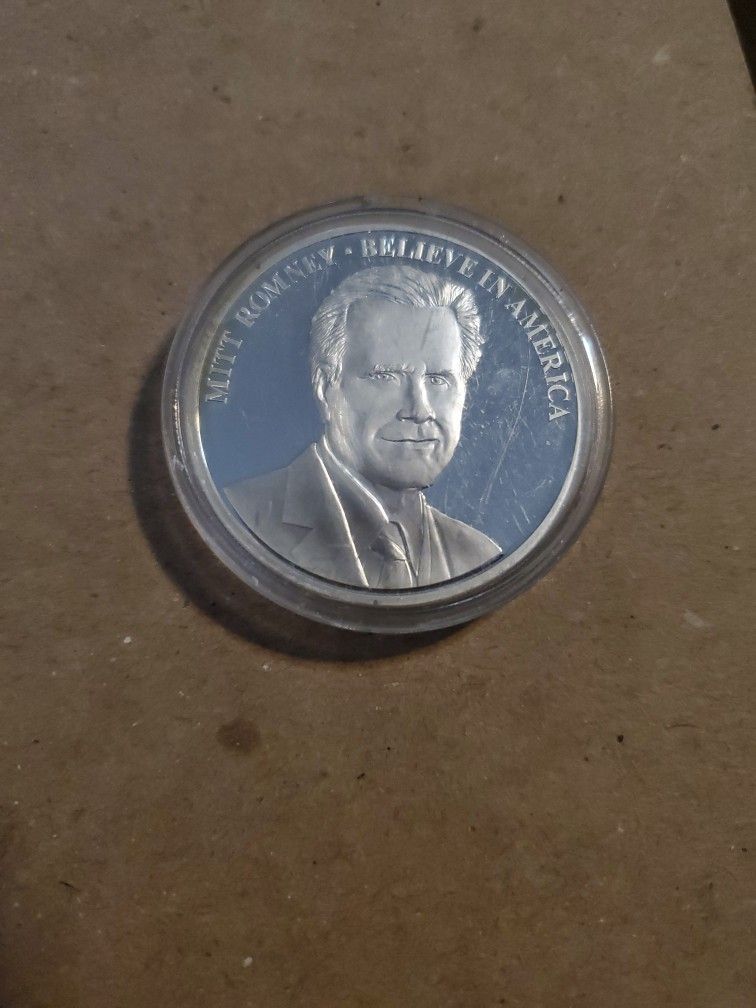 Mit Romney Believe In America Coin