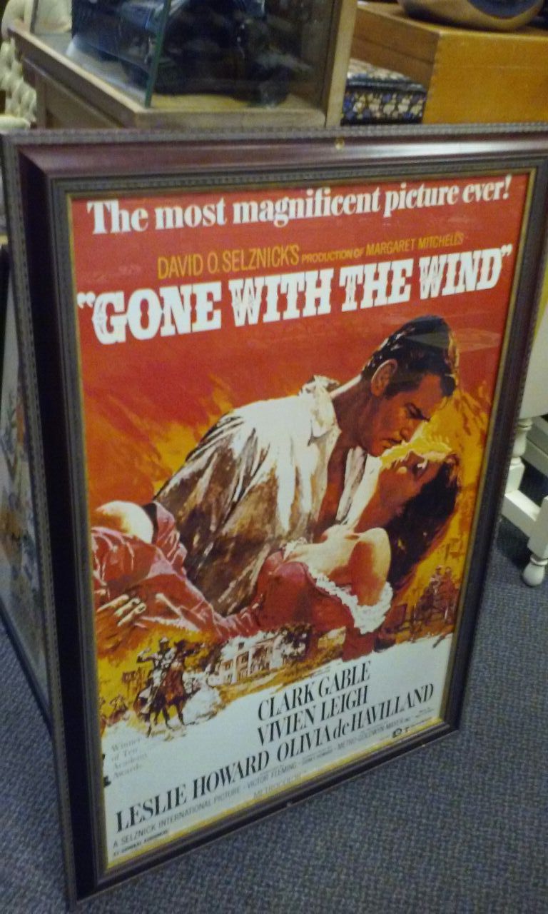 Framed Gone With The Wind Poster