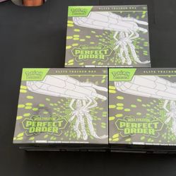 Perfect Order Pokemon 3 ETBs (Lot Of 3) 