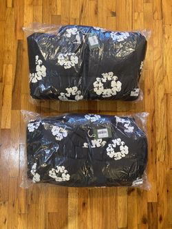 Denim Tears Wreath Puffer Jacket Black