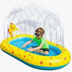 Inflatable Sprinkler Pool, 67 x 40 x 23 Inches