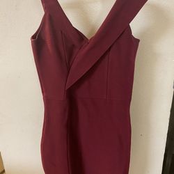 Burgundy Bodycon Dress 