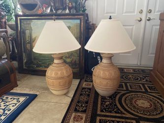 2 large lamps matching