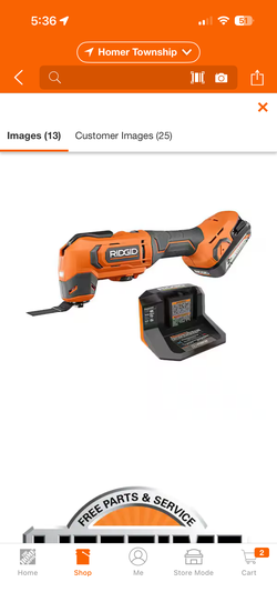 18V Cordless Oscillating Multi-Tool with 2.0 Ah Battery and Charger