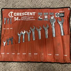 Crescent wrench kit, 3/8”- 1 1/4”, 