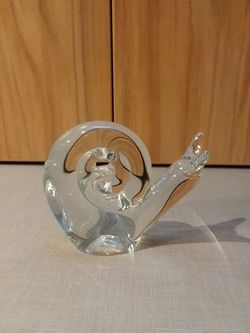 Vintage Aldon Glass Snail Paperweight