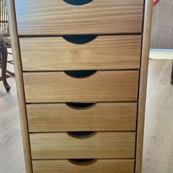 Brown 6 Drawer Storage Drawer