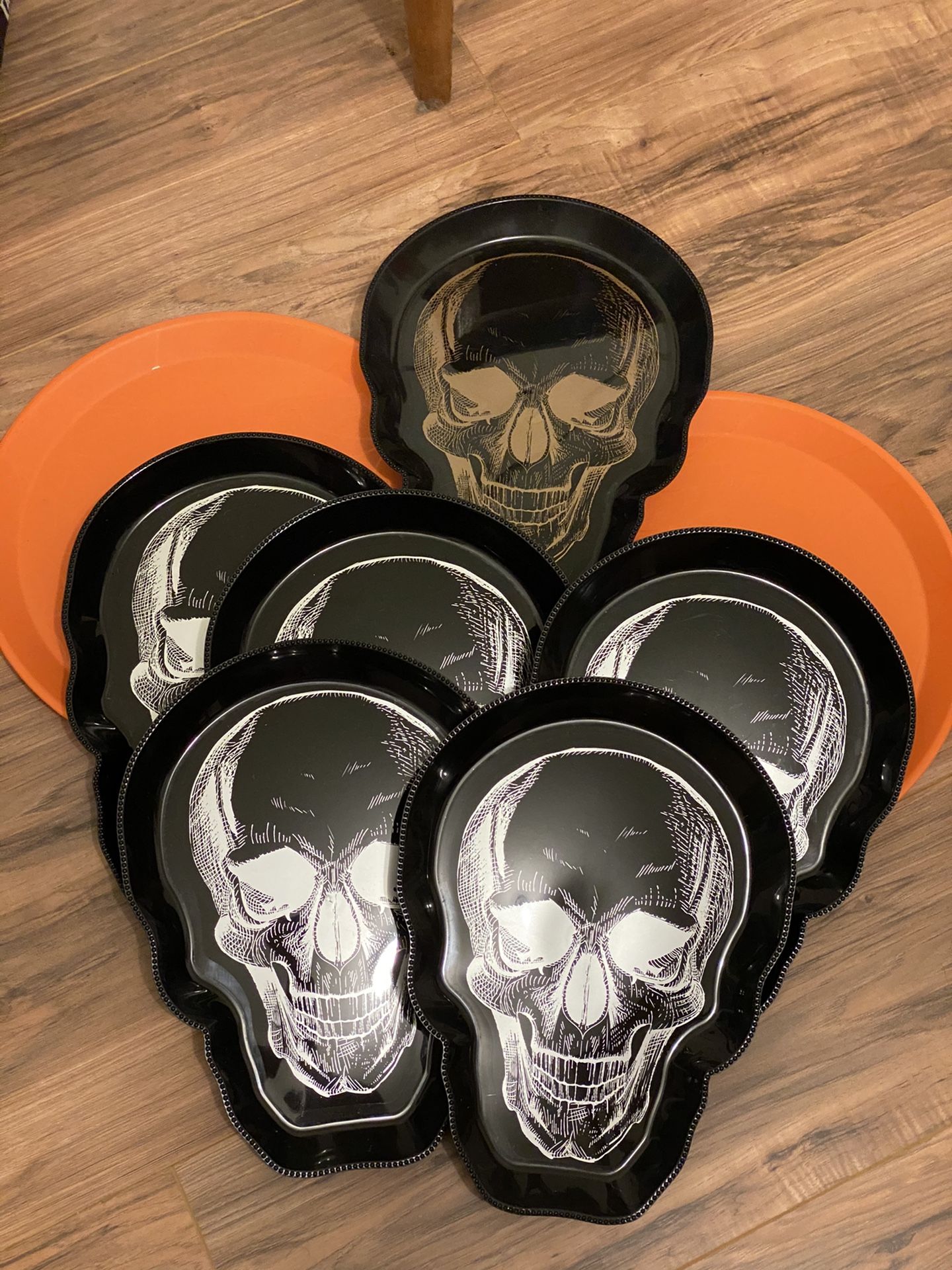 Halloween Skull and Spider Party Trays