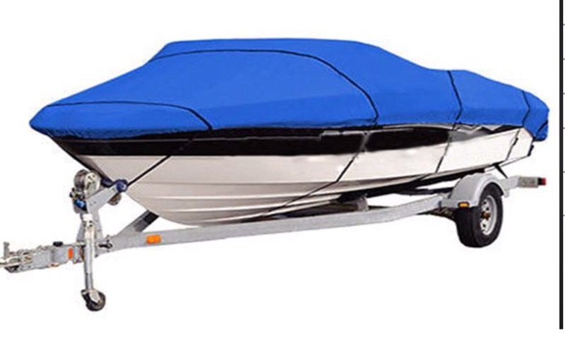 BOAT COVER Fish and ski pro bass 16-18.5 ft 300D blue