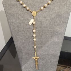 18k Gold Overlay Rosary