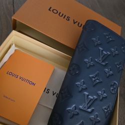 Luxury Embossed Monogram Long Wallet — New in Box