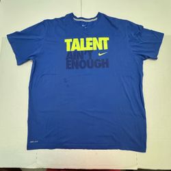 Pre Owned Good Last Photo 2 Spots I have not tried to remove spots Nike Dri Fit  T Shirt  Breathable  Printed  Royal Blue Volt Neon Yellow Men  Size 2
