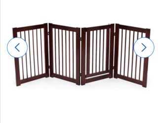 Giantex 30in. 4 Panel Folding Wood Pet Gate