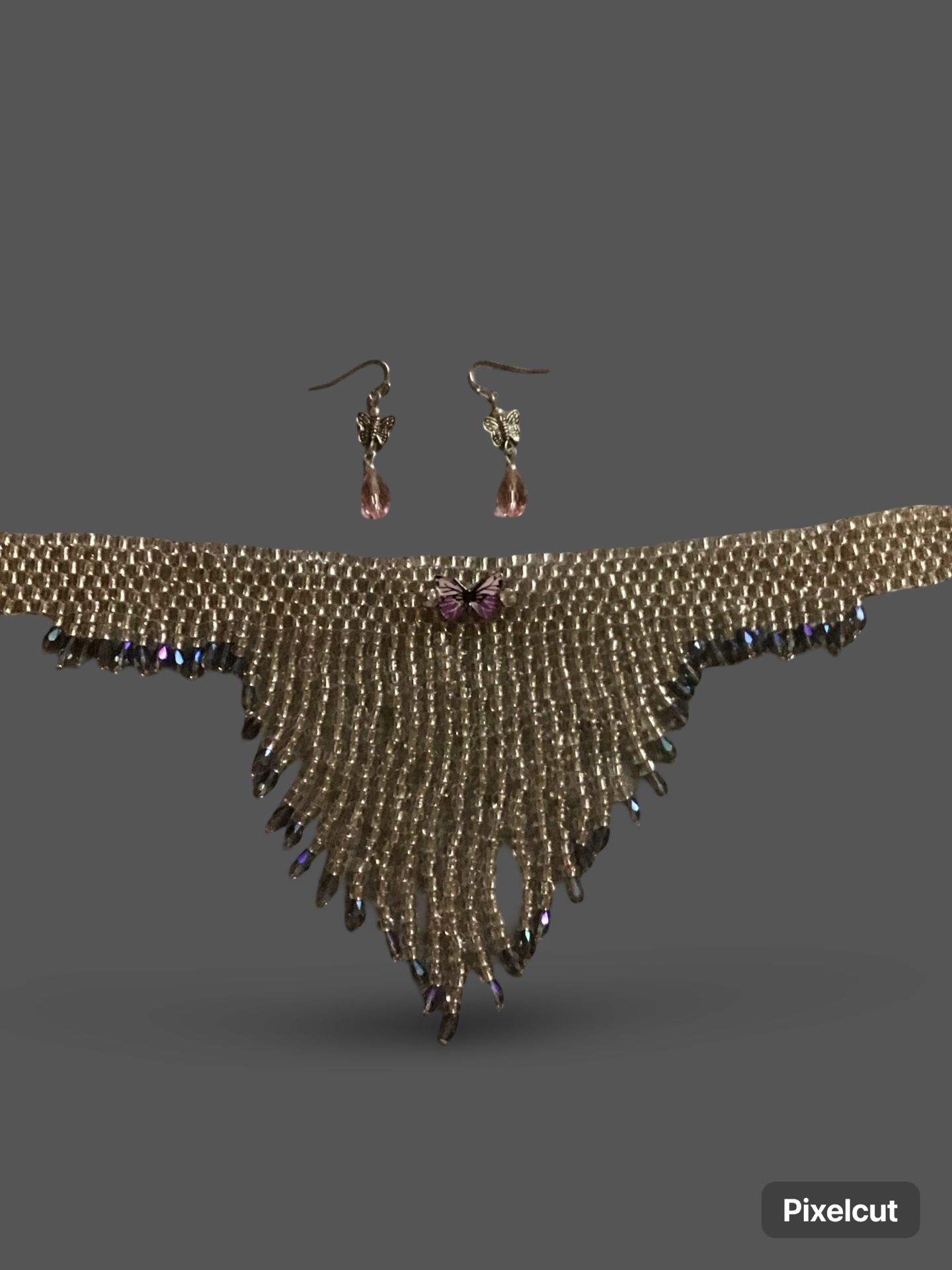 Fringe Beaded Choker