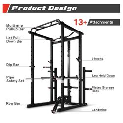 Power Cage With Squat Rack 