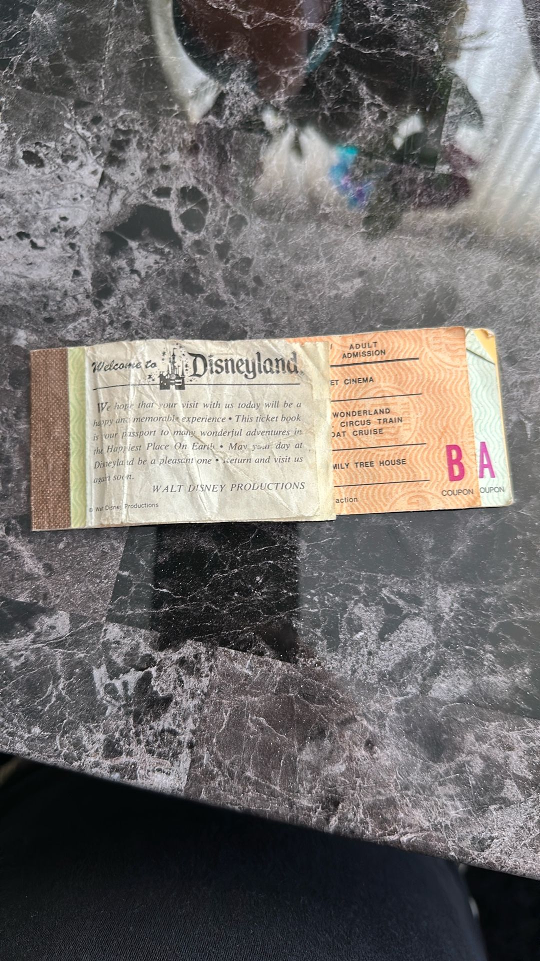 50 Year Old Disneyland Ticket 1976
