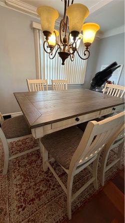 Table set with chairs