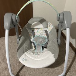 Ingenuity Comfort 2 Go Compact Portable 6-Speed Baby Swing